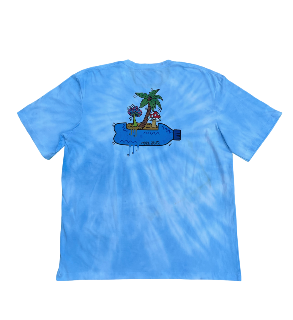 Plastic Jungle Tee (Blue Tye Dye)