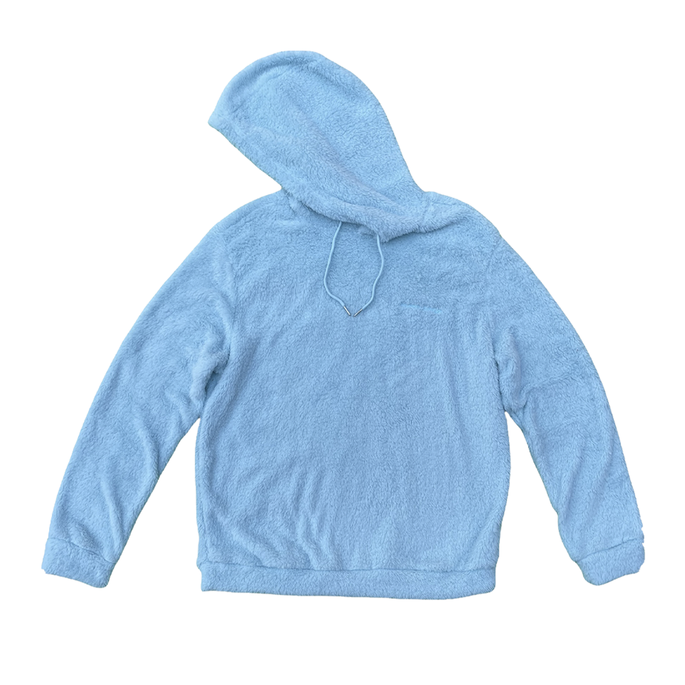 Fuzzy Blue Hoodie